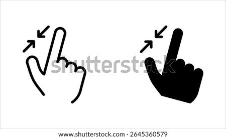 Swipe Linear style icons set. Hands button icons. vector illustration on white background