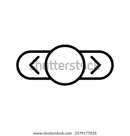 Swipe the phone right and left. Slider hand, finger press button. Vector illustration