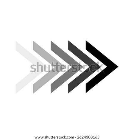 Swipe right. arrow direction sign. black arrows. arrow icon blend effect. chevron symbol. street sign. vector icon