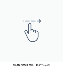 Swipe right - gesture touch right icon