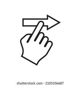 Swipe right icon design vector illustration