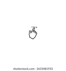 Swipe right icon flat vector design