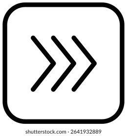 Swipe right icon Thin line vector design