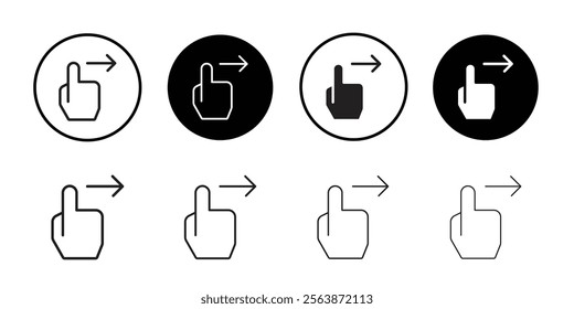 Swipe right icon web design in vector