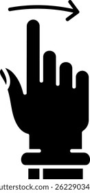 Deslizar la línea derecha del diseño del icono del Vector