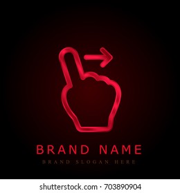 Swipe Right red chromium metallic logo