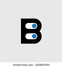 Swipe to the right to unlock new features. The original logo with the letter B and space to move the slider.