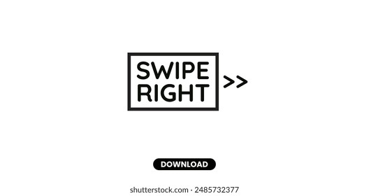 Swipe right vector design concept eps.