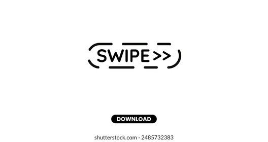 Swipe right vector design concept eps.