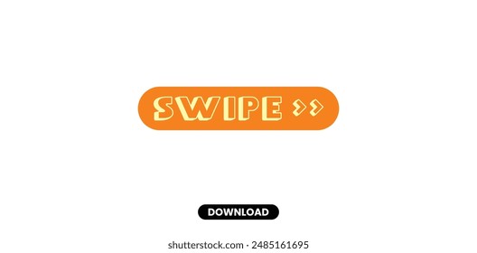 Swipe right vector element design concept eps.