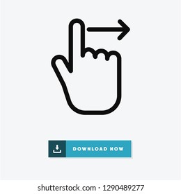 Swipe right vector icon