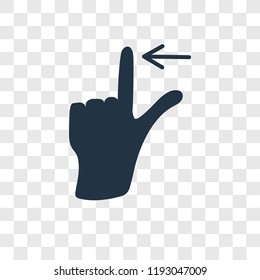 Swipe to Right vector icon isolated on transparent background, Swipe to Right transparency logo concept