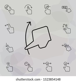 Swipe, screen, finger icon. Universal set of touch gesture for website design and development, app development