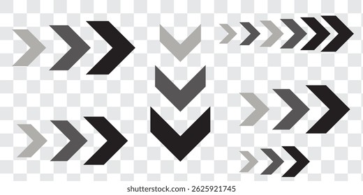Icono de la pantalla de deslizar. Deslizamiento de flecha, signo de desplazamiento de redes sociales, diapositiva. Ilustración vectorial