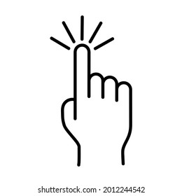 Swipe and scroll flat icon. Pictogram for web. Line stroke. Isolated on white background. Outline vector eps10