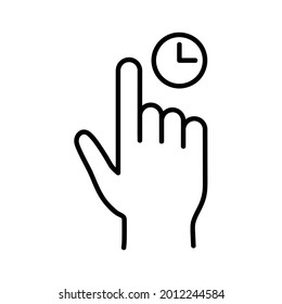 Swipe and scroll flat icon. Pictogram for web. Line stroke. Isolated on white background. Outline vector eps10