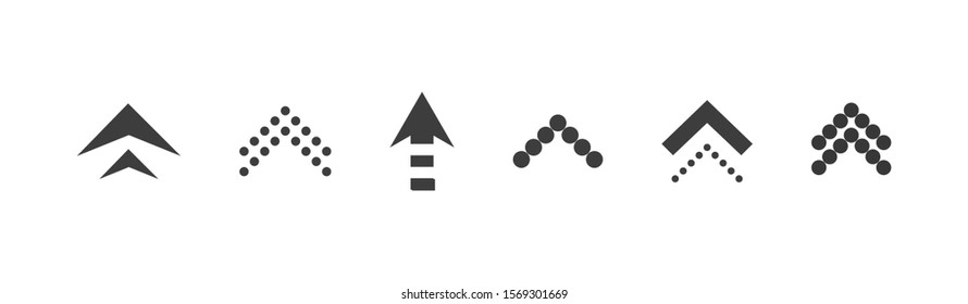 Swipe up set. Swipe up icon. Swipe up black colored. vector collection