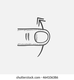 Icono de esbozo rápido para web, móvil e infografía. Icono aislado del vector dibujado a mano.
