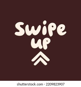 Swipe sticker for a social media, making a blog or vlog vector flat illustration. Set of cartoon icons for making internet content
