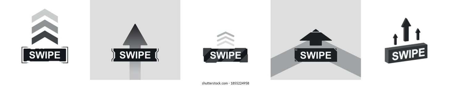 Botón de tecnología de aceleración. Hud sci swipe vector iconos
