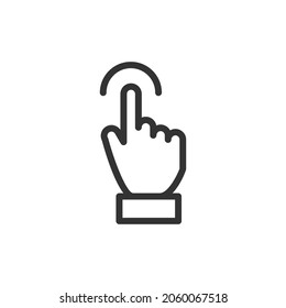 Swipe thin line icon. Symbol in trendy outline style. Premium design for web and apps. Perfect for UI. 