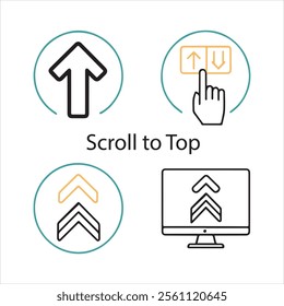 swipe top or scroll to top icons vector editable eps icons 
