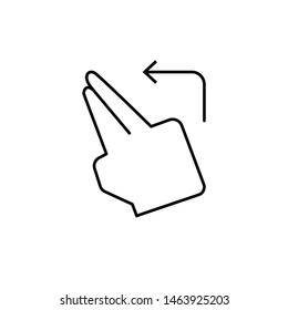 Swipe, touch, finger icon. Element of corruption icon. Thin line icon on white background