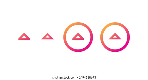 Swipe up, arrow up buttons colorful gradient. Text swipe up. Social media concept. Vector illustration. 