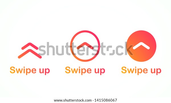 Swipe up,\
arrow up buttons colorful gradient. Text swipe up. Social media\
instagram concept. Vector illustration. EPS\
10