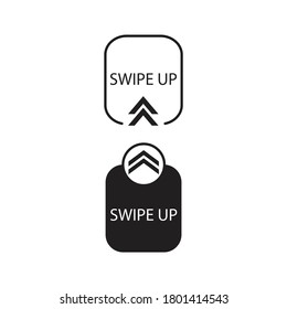 Swipe up, arrow up buttons icon design isolated on white background