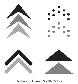 Swipe up, arrow up icon modern button for web or appstore design black symbol isolated on white background. Vector EPS 10.
