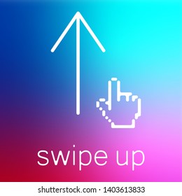 Swipe up. Background from a fashionable colorful gradient