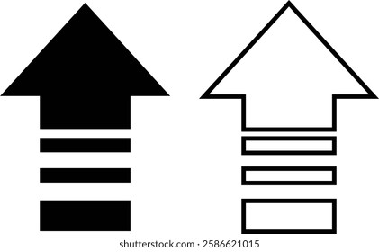 Swipe up, icon set of buttons for social media. Black arrows, buttons vector collection isolated on transparent background. Sign for web advertising and marketing in social media application.