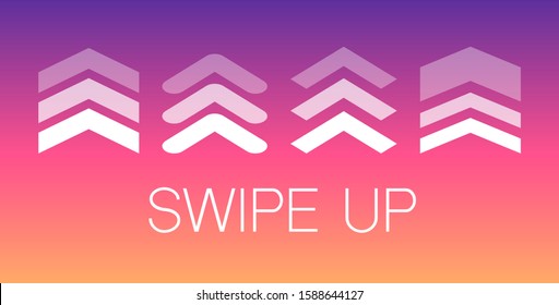 Swipe up, set of buttons for social media. instagram  Arrows, buttons and web icons for advertising and marketing in social media instagram application. Scroll or swipe insta stories 