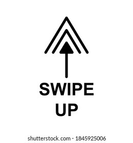 Swipe, conjunto de botones para los medios sociales. Flechas, botones e iconos web para publicidad y marketing en aplicaciones de medios sociales. Desplazarse o girar hacia arriba. ilustración vectorial sobre fondo blanco