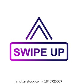 Swipe, conjunto de botones para los medios sociales. Flechas, botones e iconos web para publicidad y marketing en aplicaciones de medios sociales. Desplazarse o girar hacia arriba. ilustración vectorial sobre fondo blanco