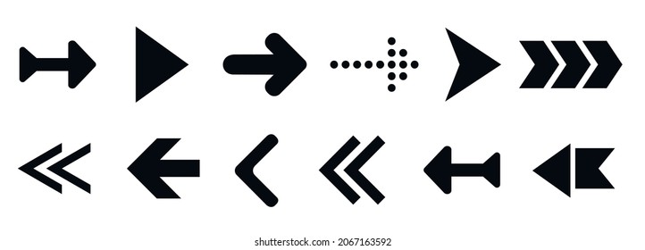 Swipe up, set of buttons for social. Black arrows, buttons and web icons for advertising and marketing