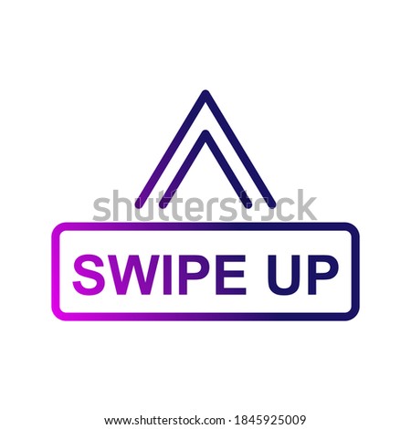 Swipe up, set of buttons for social media. Arrows, buttons and web icons for advertising and marketing in social media application. Scroll or swipe up. vector illustration on white background