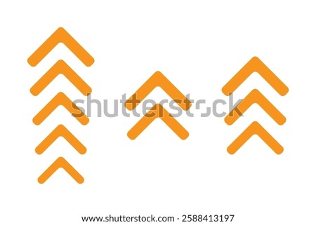 Swipe up, set of buttons for social media. Black arrows, buttons and web icons for advertising and marketing in social media application. Scroll or swipe up
