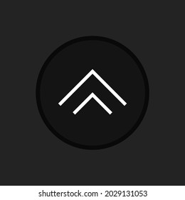 Swipe Up. Small Two Chevron Up Arrows Icon. Minimalistic UI for Social Media. Vector illustration