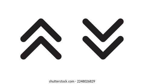 Swipe up-down arrow icon symbol vector in rounded ends style