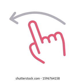 swipe vector color line icon 
