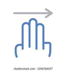swipe vector color line icon 
