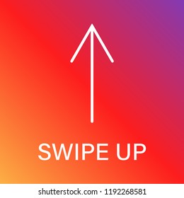 Swipe up vector icon