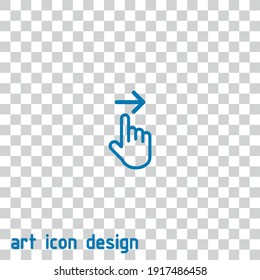 swipe vector icon on an abstract background