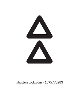 Swipe up vector icon on white background