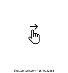 swipe vector icon on white background