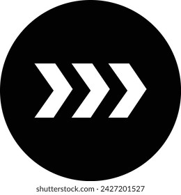 Icono de vector de deslizamiento que puede modificar o editar fácilmente, vector de flecha derecha, diseño moderno. aislado sobre fondo transparente, utilizado para aplicación móvil, sitios web, diseño de logotipo o interfaz de usuario.