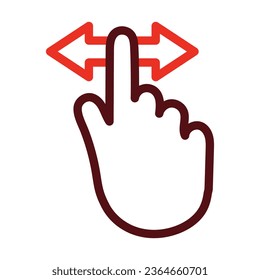 Swipe Vector Thick Line Two Color Icons For Personal And Commercial Use.
