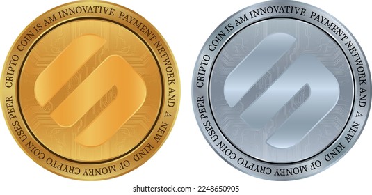 swipe-sxp coin vector illustrations. 3d illustration
